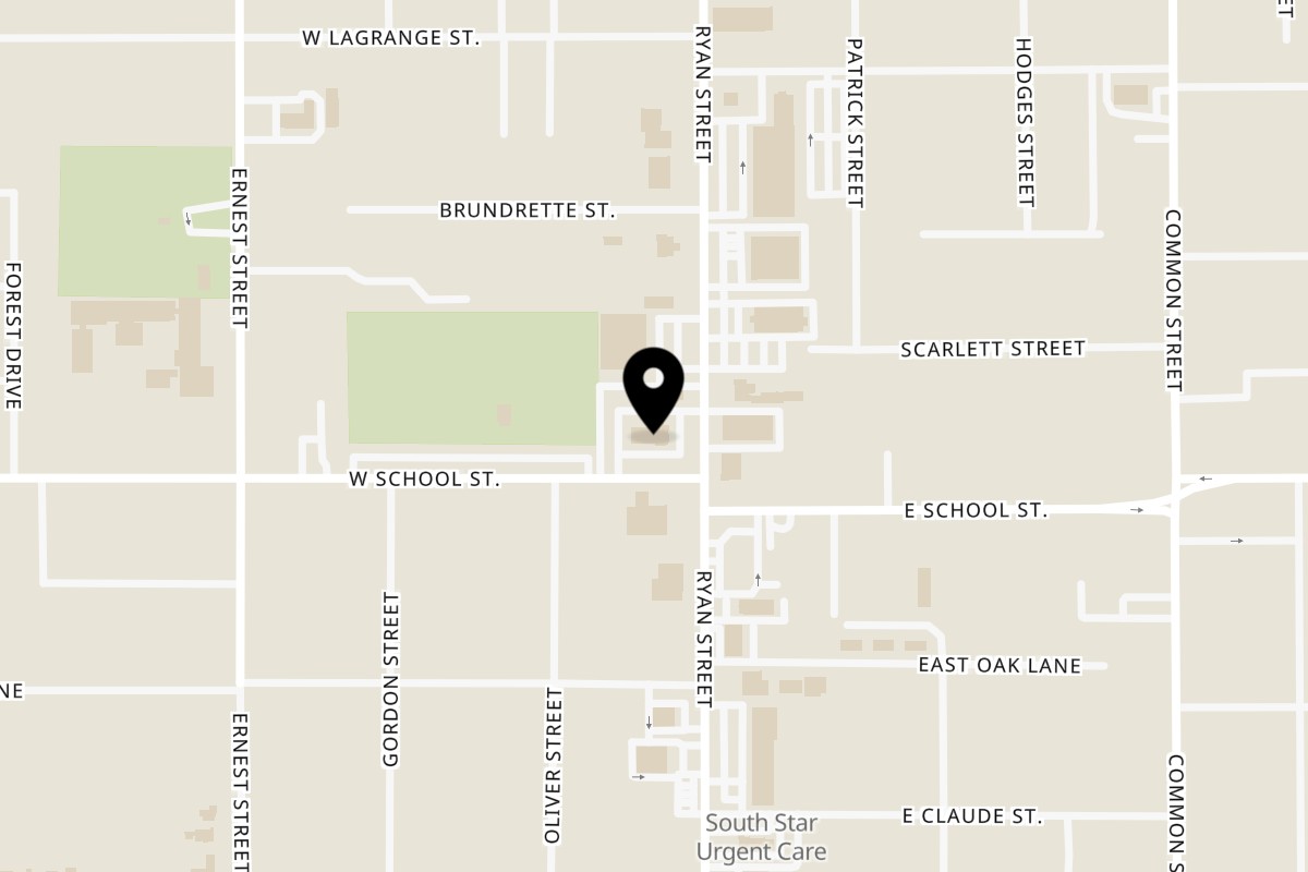 Map showing the location of Tad's Louisiana Cooking Lake Charles on 3624 Ryan St in Lake Charles