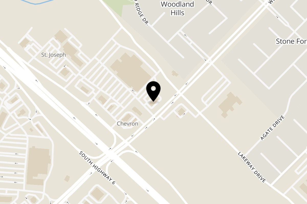 Map showing the location of Tad's Louisiana Cooking College Station on 1161 William D. Fitch Pkwy in College Station